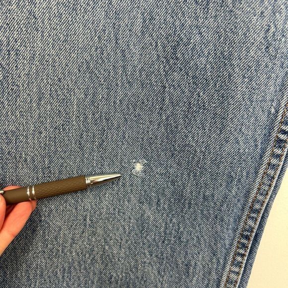 Levis 505 Regular Straight Men's 38x32 Light Wash Denim Blue Jeans Zip *read - Picture 6 of 10